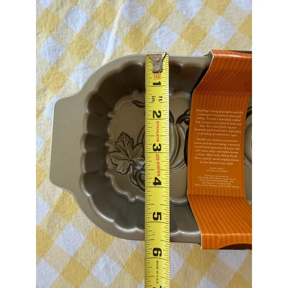 Nordic Ware Pumpkin Loaf Pan Gold Fall